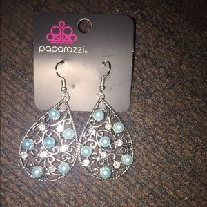 Blue and silver earrings